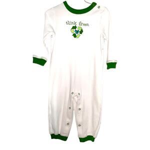 Think Green white green baby one piece size 24 months